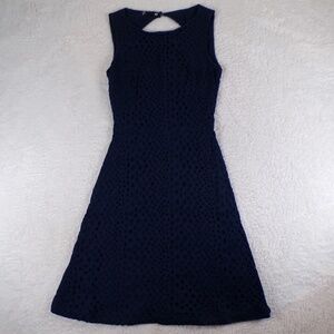 Issa London Sleeveless Women's Dress Blue O' Cut-Out Pattern Size 4